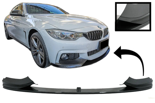Frontschürzenspoilerlippe Passend Für BMW 4er F32 Coupé F33 Cabrio F36 Grand Coupé (2013-03.2019) M-Performance Design Carbonfolie Beschichtet KITT