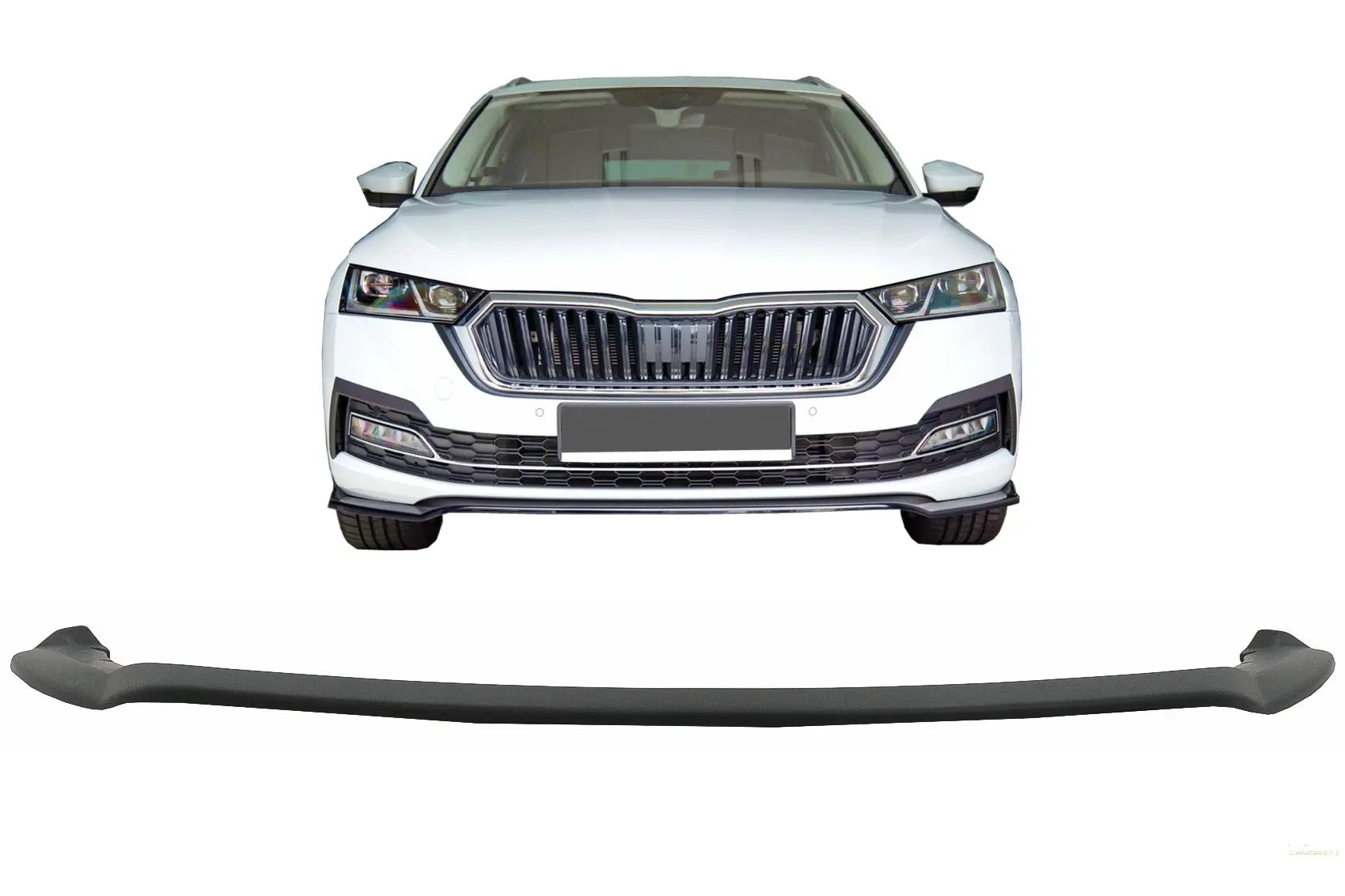 Frontspoilerlippe Passend Für Skoda Octavia Mk4 (2020) Schwarz KITT