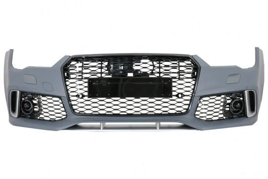 Frontstoßstange Mit Heckdiffusor Schwarz Und Endrohren Passend Für Audi A7 4G Facelift (2015-2018) RS7 Design Nur S-Line KITT
