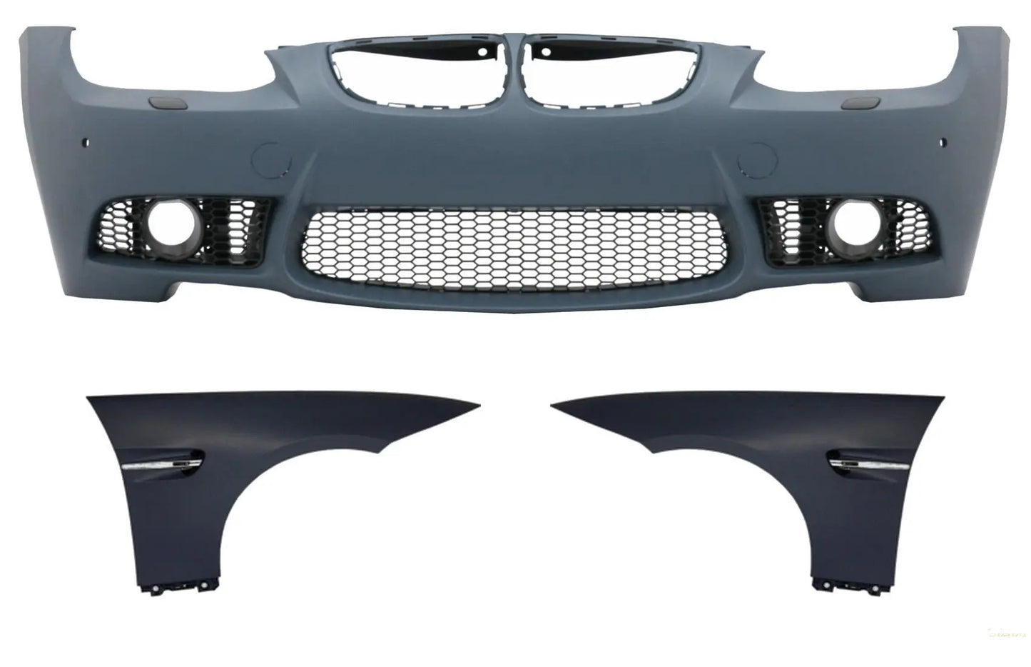 Frontstoßstange Mit Kotflügel Vorne Passend Für BMW 3er E92 Coupé E93 Cabrio (2006-2009) M3 Look Mit PDC Ohne Projektoren KITT