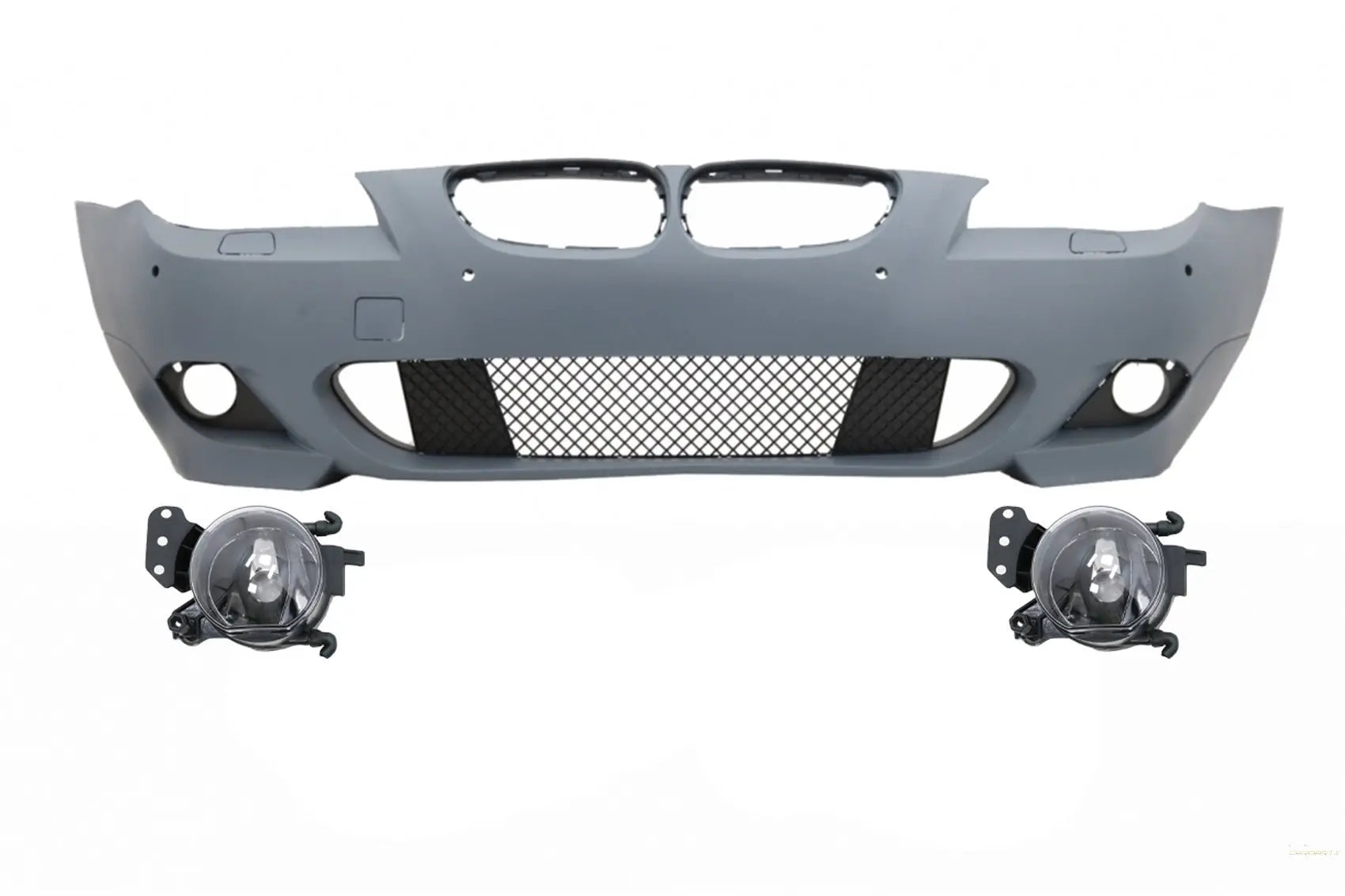 Frontstoßstange Mit PDC 18 Mm Passend Für BMW 5er LCI E60 E61 (2007-2010) Und Nebelscheinwerfer Projektoren M-Technik Design KITT