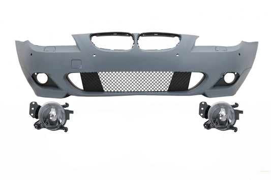 Frontstoßstange Mit PDC 18 Mm Passend Für BMW 5er LCI E60 E61 (2007-2010) Und Nebelscheinwerfer Projektoren M-Technik Design KITT