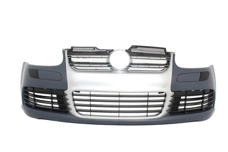 Frontstoßstange Mit Scheinwerfern Passend Für VW Golf V 5 (2003-2007) Jetta (2005-2010) R32-Look Kühlergrill In Gebürstetem Aluminium-Look KITT