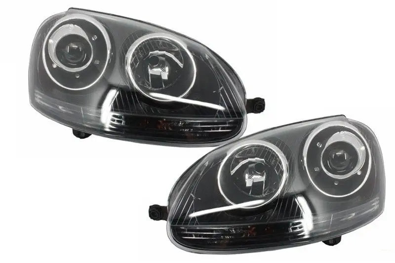 Frontstoßstange Mit Scheinwerfern Passend Für VW Golf V 5 (2003-2007) Jetta (2005-2010) R32-Look Kühlergrill In Gebürstetem Aluminium-Look KITT