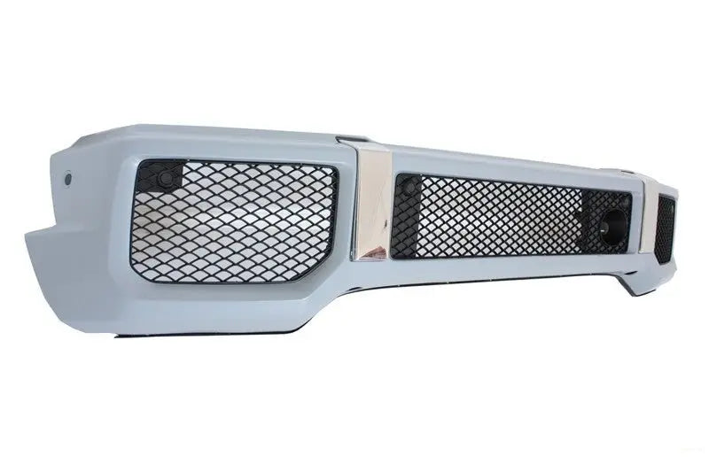 Frontstoßstange Mit Spoiler LED TFL Obere Spoilerlippe Und Rammschutz Passend Für Mercedes G-Klasse W463 (1989-2017) G65 Design KITT
