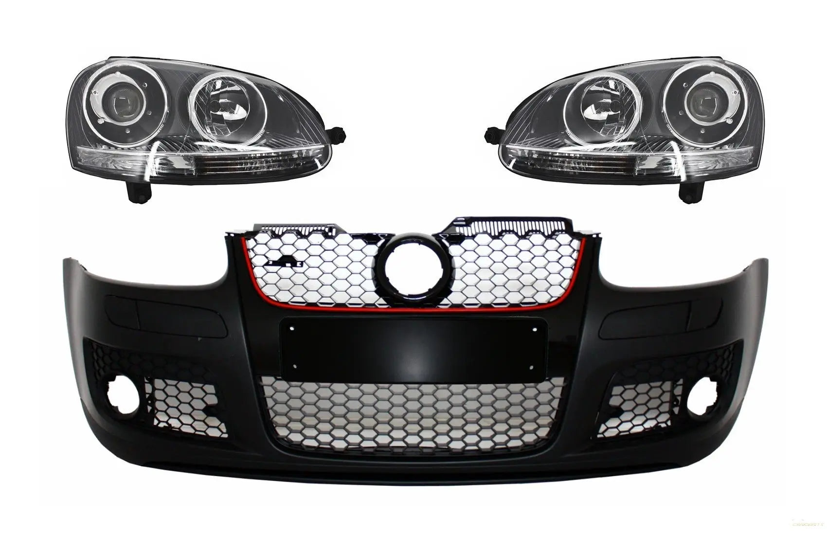 Frontstoßstange Mit Xenon-Look Scheinwerfer Rechts Passend Für VW Golf 5 V Mk5 (2003-2007) Jetta (2005-2010) GTI-Design KITT