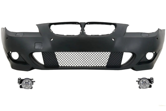 Frontstoßstange PDC 24Mm Mit Nebelscheinwerfer Passend Für BMW 5er E60 E61 (2003-2007) M-Technik Design KITT