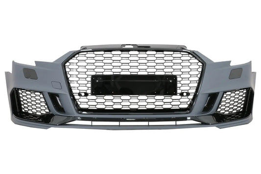 Frontstoßstange Passend Für Audi A3 8V Facelift (2016-2019) Limousine Cabrio RS3 Design Brillantschwarz KITT