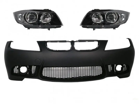 Frontstoßstange Passend Für BMW 3er E90 Limousine E91 Touring (04-08) (Nicht LCI) M3 Design Mit Scheinwerfer Angel Eyes KITT