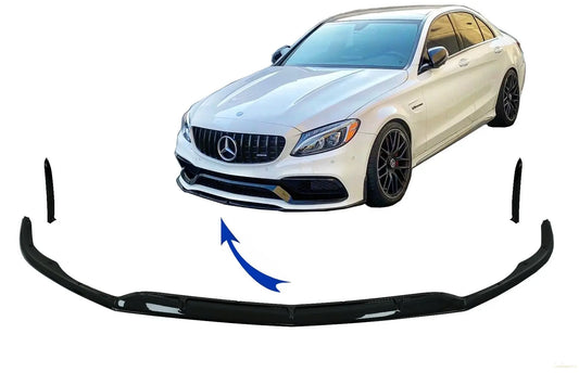 Frontstoßstange Passend Für Mercedes C-Klasse C63 C63s W205 S205 (2014-2018) Limousine T-Model Edition 1 Design Schwarz KITT