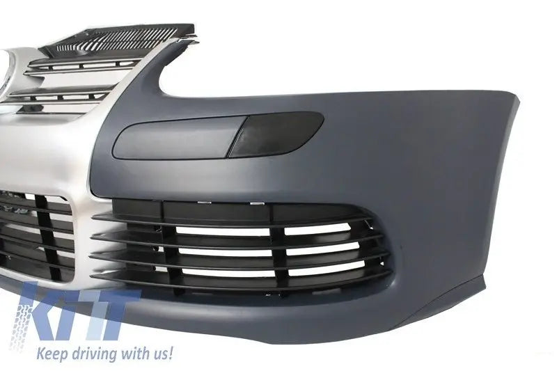 Frontstoßstange Passend Für VW Golf V 5 (2003-2007) Jetta (2005-2010) R32-Look Kühlergrill In Gebürsteter Alu-Optik KITT