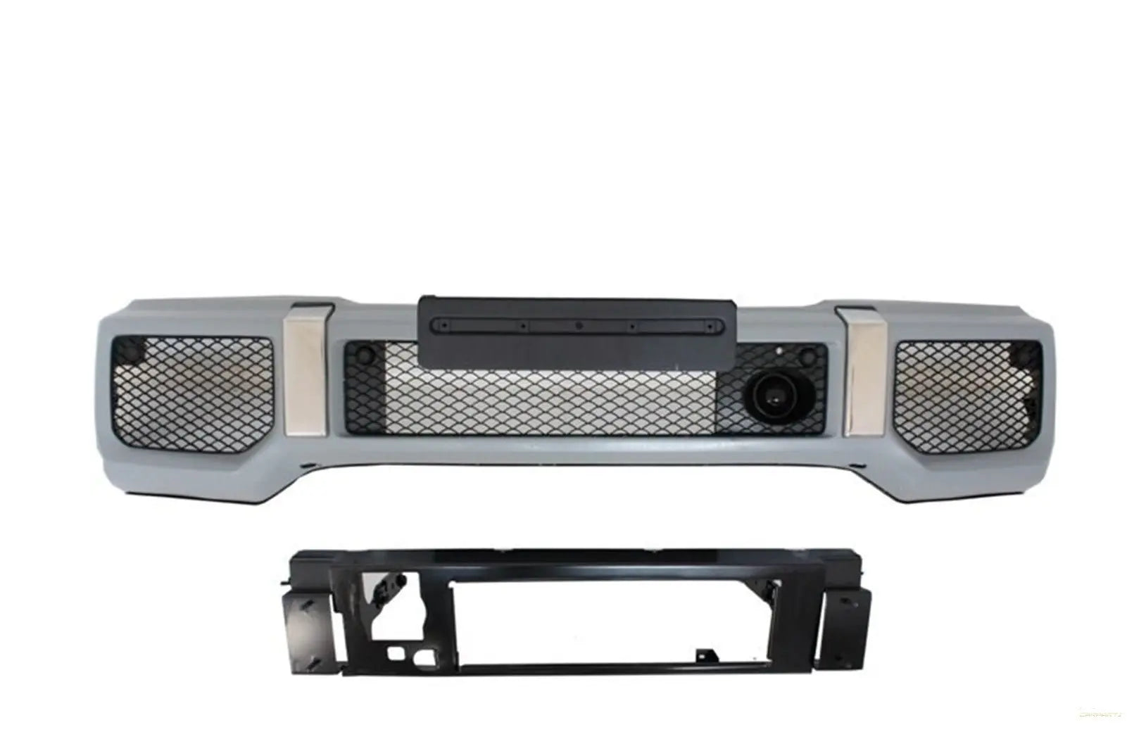 Frontstoßstange Schwarz Scheinwerferabdeckungen LED TFL Passend Für Mercedes G-Klasse W463 (1989) G65 Design KITT