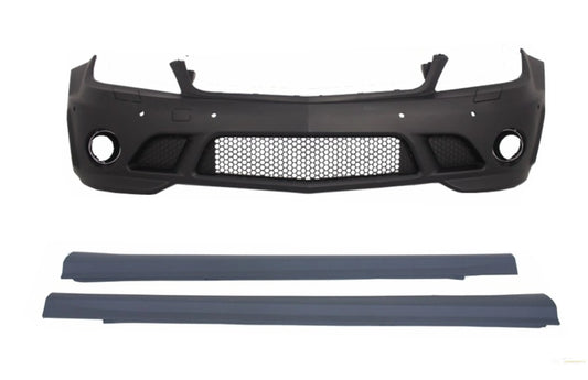 Frontstoßstange Seitenschweller Passend Für Mercedes C-Klasse W204 (2007-2012) C63 Design Mit PDC KITT