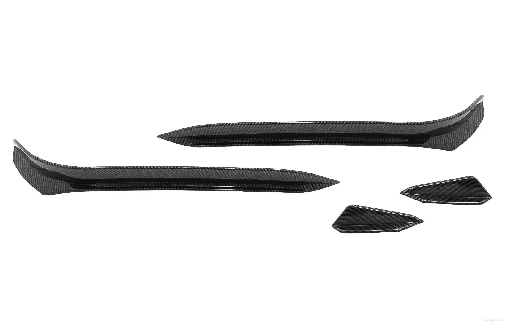 Frontstoßstange Seitliche Finnen Flaps Passend Für VW Golf 7.5 GTI 5g Fließheck (2017-2020) Carbon Look KITT