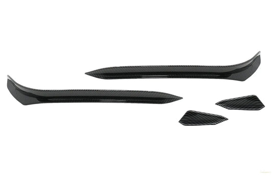 Frontstoßstange Seitliche Finnen Flaps Passend Für VW Golf 7.5 GTI 5g Fließheck (2017-2020) Carbon Look KITT