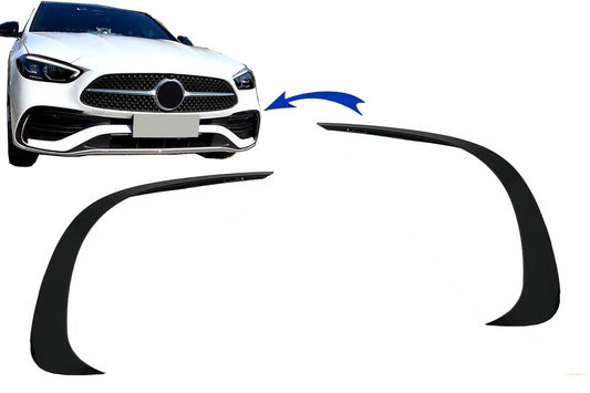Frontstoßstange Splitter Finnen Aero Passend Für Mercedes C-Klasse W206 Sport Line (2021) Piano Black KITT