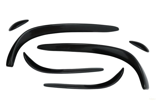 Frontstoßstange Splitter Flossen Flaps Aero Passend Für Mercedes C-Klasse W205 S205 C205 A205 (2015-2018) C43 Design Piano Black KITT