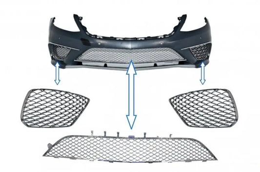 Frontstoßstange Unterer Kühlergrill Passend Für Mercedes S-Klasse W222 (2013-2017) S63 Design Chrom KITT