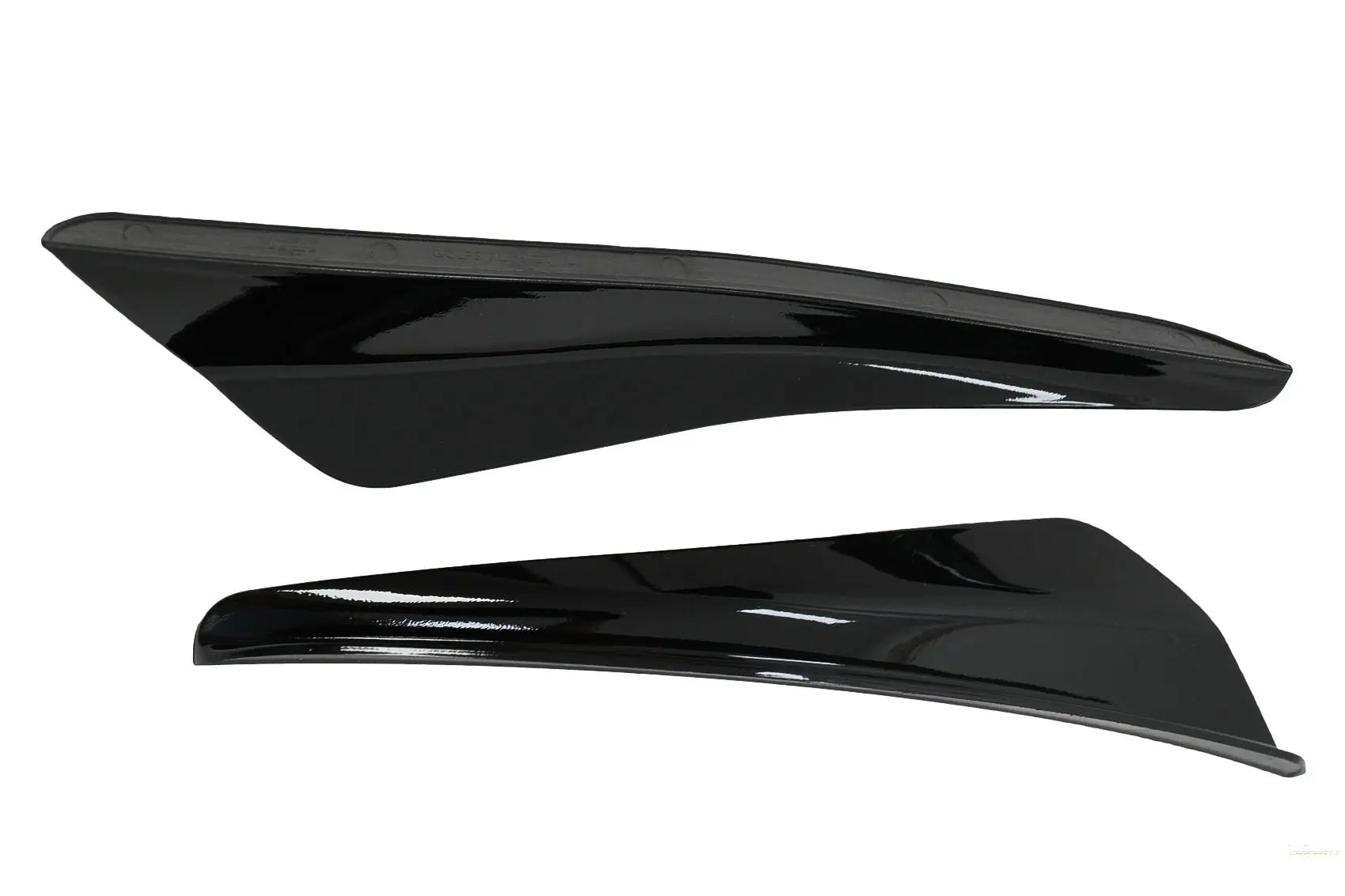 Frontstoßstangen-Seitenflossenklappen Passend Für VW Golf 8 Mk8 Mqb GTI / R-Line (2020-Up) Piano Schwarz KITT