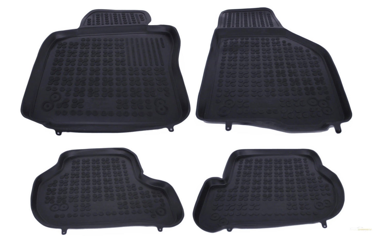 Fußmatte Gummi Schwarz Passend Für Seat Leon 1P Skoda Octavia II VW Golf 5 Golf 6 Jetta V Scirocco III Rezaw Plast