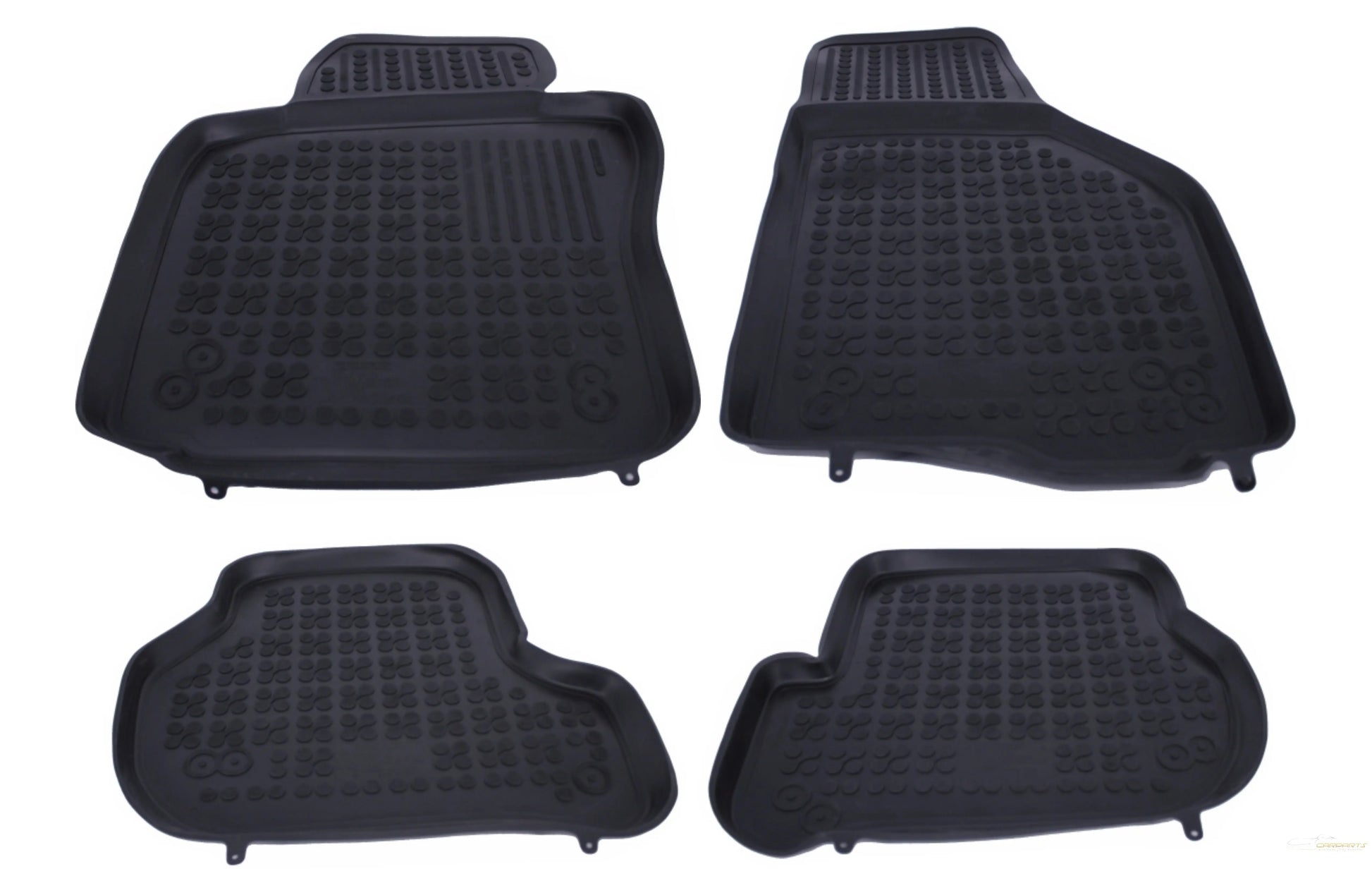 Fußmatte Gummi Schwarz Passend Für Seat Leon 1P Skoda Octavia II VW Golf 5 Golf 6 Jetta V Scirocco III Rezaw Plast