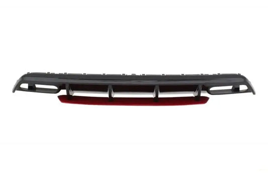 Heckdiffusor Mit Endrohrblenden Chrom Und Splitterfinnen Passend Für Mercedes A-Klasse W176 (2012-2018) A45 Facelift Design Red Edition KITT