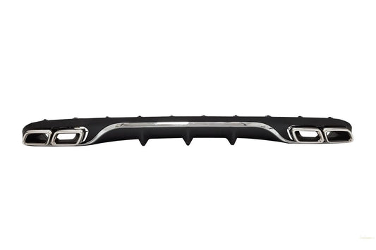 Heckdiffusor Mit Endschalldämpfer Passend Für Mercedes E-Klasse W213 S213 Standard (2016-2019) E63 Design Chrome Edition KITT