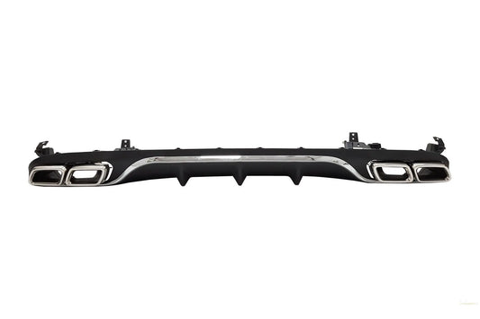Heckdiffusor Mit Endschalldämpfer Passend Für Mercedes E-Klasse W213 S213 Standard (2016-2019) E63 Design Chrome Edition KITT
