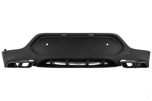 Heckdiffusor Mit Endschalldämpfer Passend Für Mercedes GLC Coupe C253 Sport Line (2015-2019) GLC63 Design Schwarze Endstücke KITT