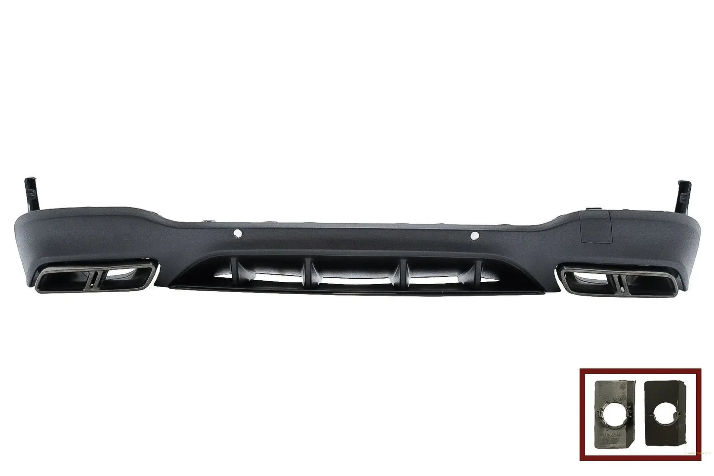 Heckdiffusor Mit Endschalldämpfer Passend Für Mercedes GLC X253 SUV (2015-07.2019) Night Package Design KITT