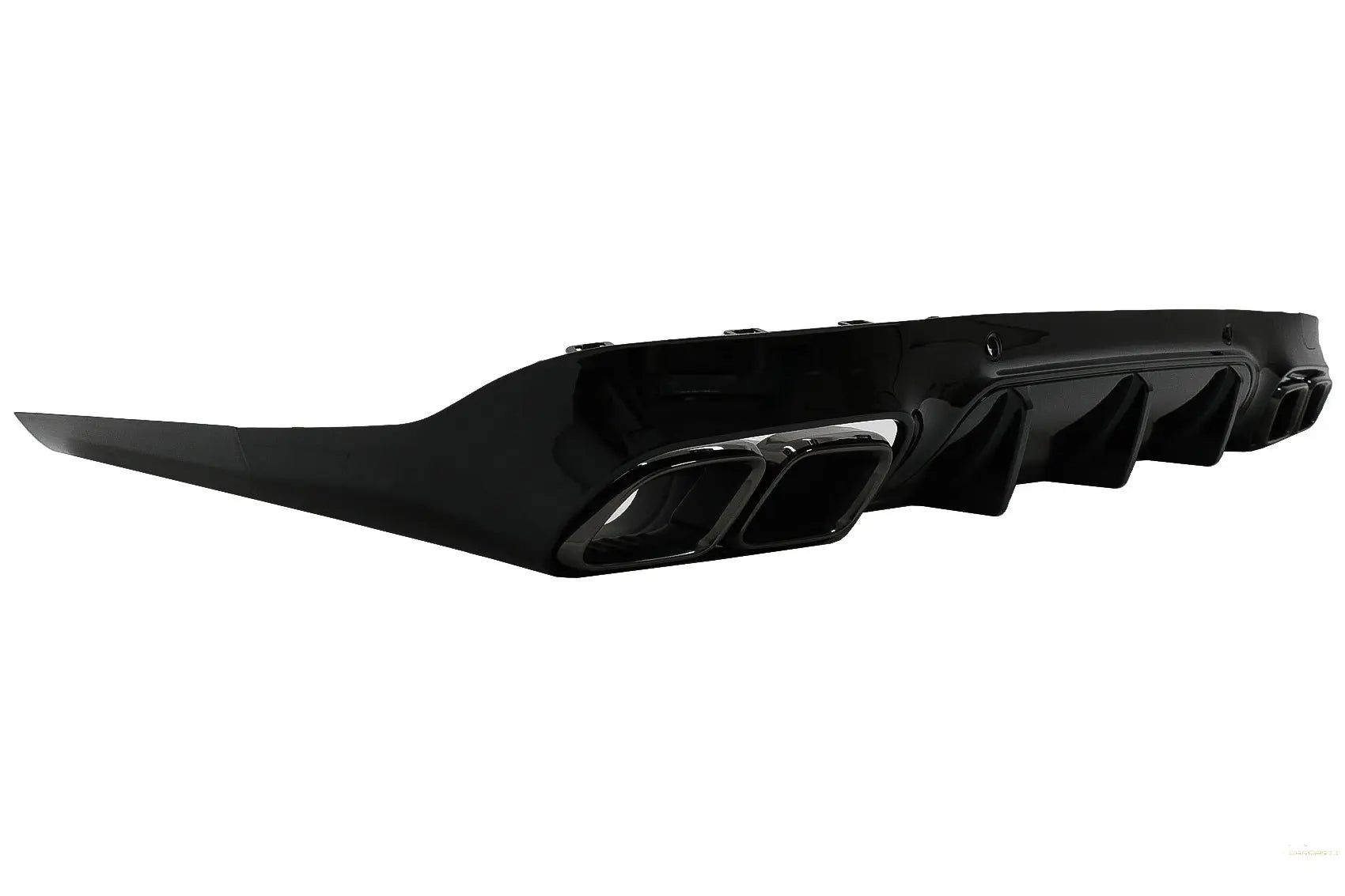 Heckdiffusor Mit Schwarzen Endrohren Passend Für Mercedes CLS-Klasse C257 Sport Line (2018-Up) CLS63 Design KITT