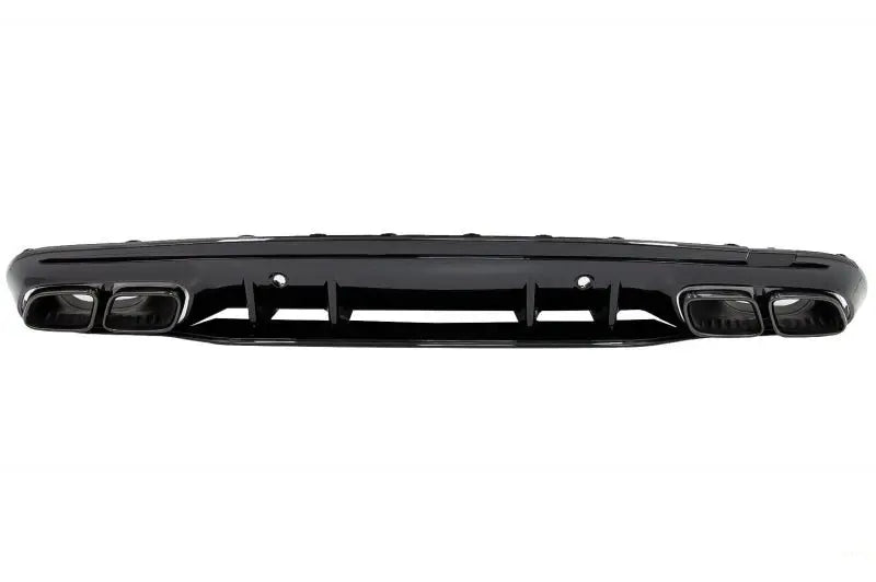 Heckdiffusor Mit Schwarzen Spitzen Und Kofferraumspoiler Passend Für Mercedes C-Klasse W205 (2014-2020) C63s GTs Design Nur Für AMG Sport Line KITT