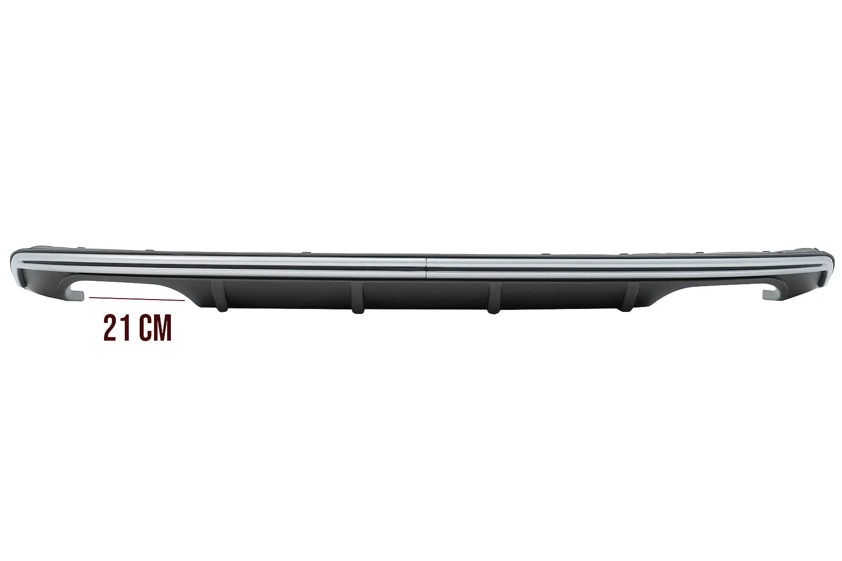 Heckschürze Diffusor Mit Abgasanlage Schwarz Passend Für Audi A3 8V Hatchback Sportback (2012-2015) S3 Design KITT