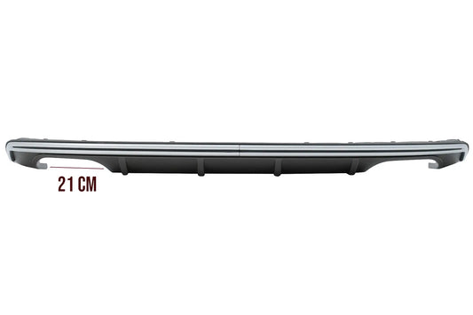 Heckschürze Diffusor Mit Abgasanlage Schwarz Passend Für Audi A3 8V Hatchback Sportback (2012-2015) S3 Design KITT