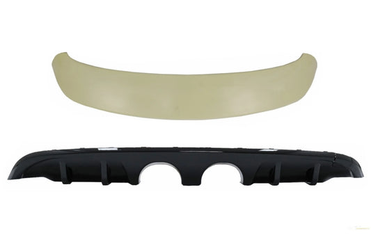 Heckschürze Diffusor Mit Dachspoiler Passend Für VW Golf 6 VI (2008-2012) R20 Look Nur Für Serienstoßstange KITT