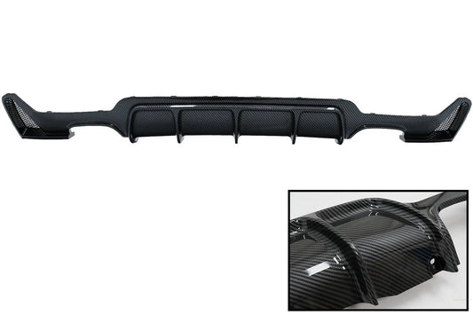 Heckschürze Diffusor Passend Für BMW 4er F32 F33 F36 (2013-2019) M Performance Design Carbon Film Coating Twin Double Outlet KITT