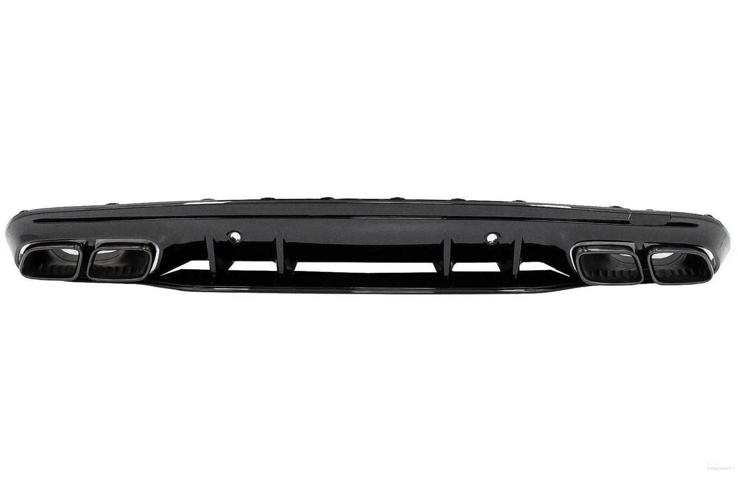 Heckschürze Diffusor Passend Für Mercedes C-Klasse W205 S205 (2014-2020) C63s Design Schwarze Spitzen Nur Für AMG Sport Line KITT