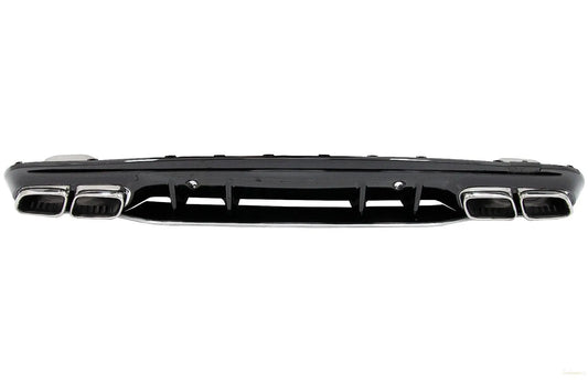 Heckschürze Diffusor Passend Für Mercedes C-Klasse W205 S205 (2014-2020) C63s Design Silberne Spitzen Nur Für AMG Sport Line KITT Specials