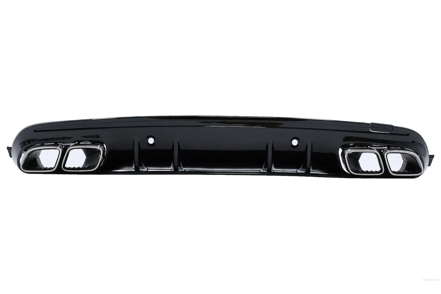 Heckschürze Diffusor Passend Für Mercedes C-Klasse W205 S205 (2014-2020) C63s Design Silberne Spitzen Nur Für AMG Sport Line KITT Specials