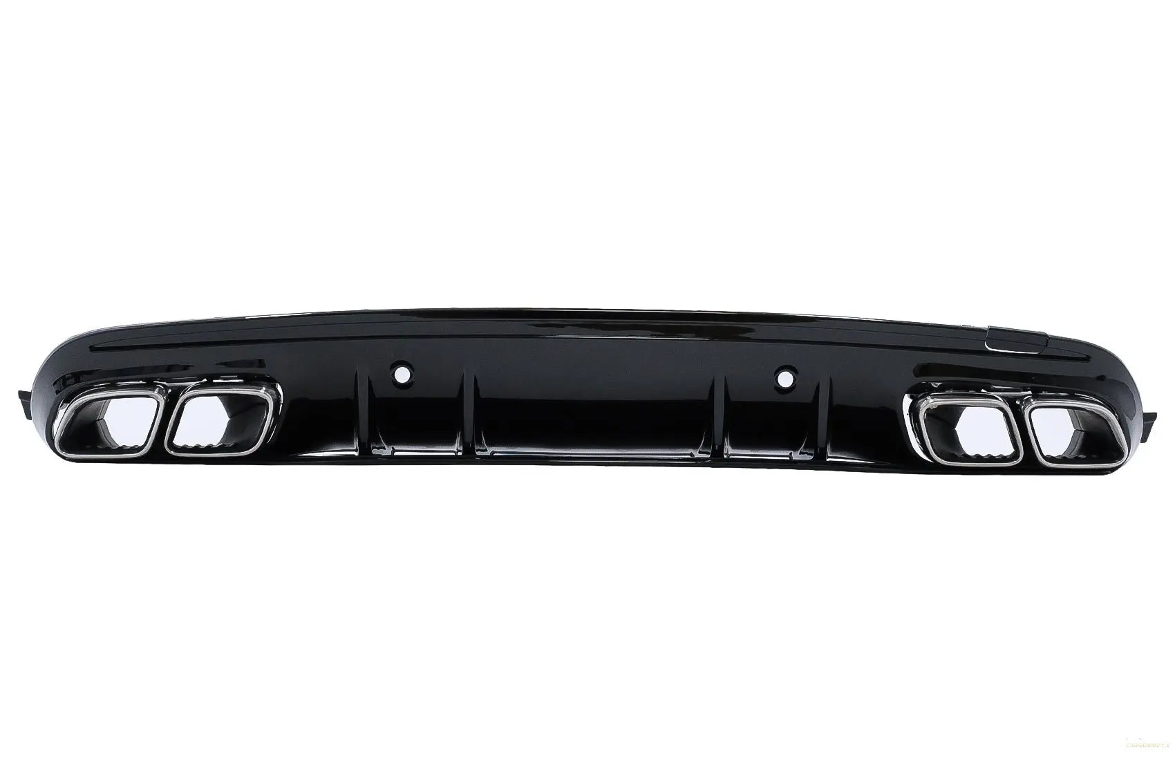 Heckschürze Diffusor Passend Für Mercedes C-Klasse W205 S205 (2014-2020) C63s Design Silberne Spitzen Nur Für AMG Sport Line KITT Specials