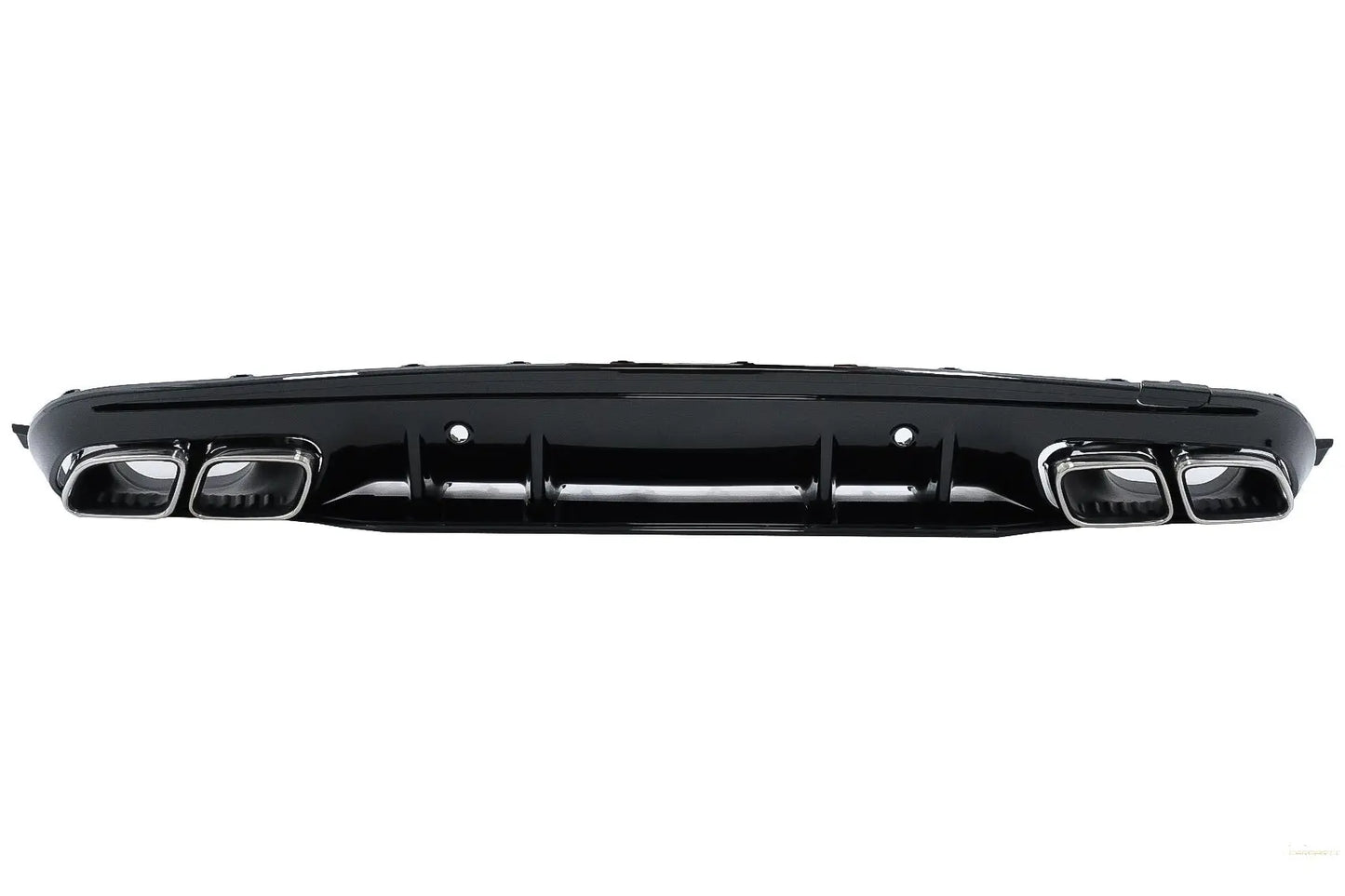 Heckschürze Diffusor Passend Für Mercedes C-Klasse W205 S205 (2014-2020) C63s Design Silberne Spitzen Nur Für AMG Sport Line KITT Specials
