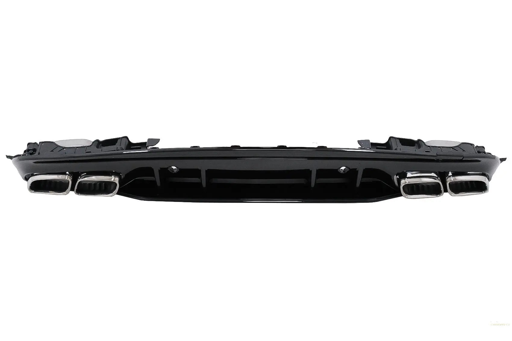 Heckschürze Diffusor Passend Für Mercedes C-Klasse W205 S205 (2014-2020) C63s Design Silberne Spitzen Nur Für AMG Sport Line KITT Specials
