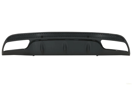 Heckschürze Diffusor Passend Für Mercedes C-Klasse W205 S205 (2014-2020) Mit Endschalldämpfer C63 Design Nur Für Sport Pack Black Edition KITT