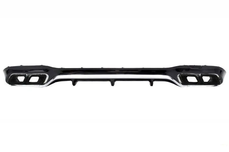 Heckschürze Luftdiffusor Mit Endschalldämpfer Schwarz Passend Für Mercedes E-Klasse W213 AMG Line (2016-2019) E63 Design KITT