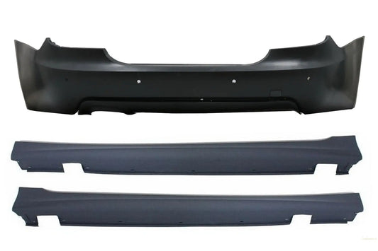Heckschürze Mit Seitenschwellern Passend Für BMW 5er E60 LCI (2007-2010) M-Technik Design Mit PDC 18mm KITT