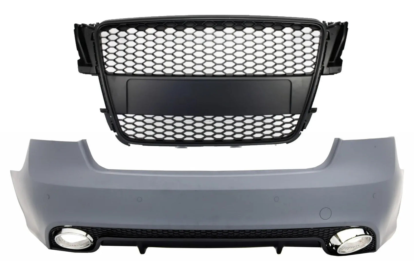 Heckschürze Passend Für Audi A5 S5 8T (2007-2011) RS5 Design Mit Markenlosem Frontgrill Mattschwarz KITT
