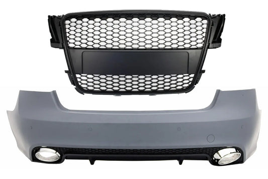 Heckschürze Passend Für Audi A5 S5 8T (2007-2011) RS5 Design Mit Markenlosem Frontgrill Mattschwarz KITT