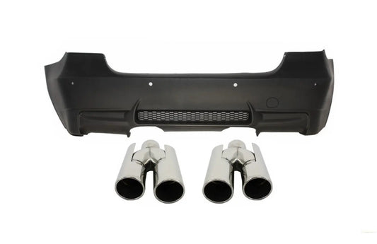 Heckschürze Passend Für BMW 3er E90 (2004-2011) Mittelauspuff Endschalldämpfer M3 Design Mit PDC KITT