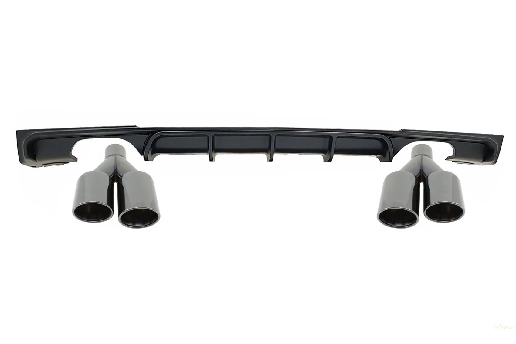 Heckschürze Spoiler Volant Diffusor Doppelauslass Endschalldämpfer Schwarz Passend Für BMW 3er F30 F31 (2011-2019) M Design KITT