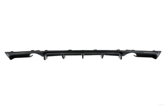 Heckschürze Spoiler Volant Diffusor Doppelauslass Für Einzelauspuff Passend Für BMW 3er F30 F31 (2011-2019) M Performance Design Carbonfolie KITT